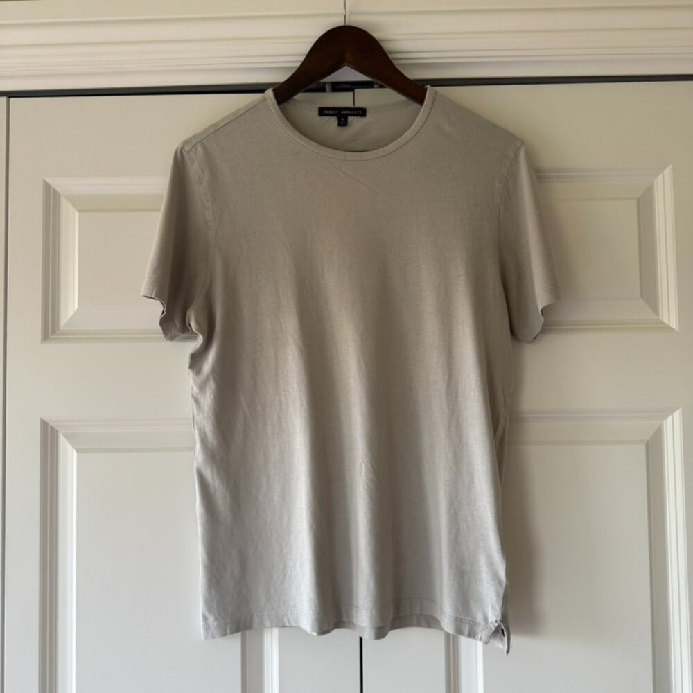 Robert Barakett Short Sleeve Crewneck T-Shirt – Light Gray – Size S